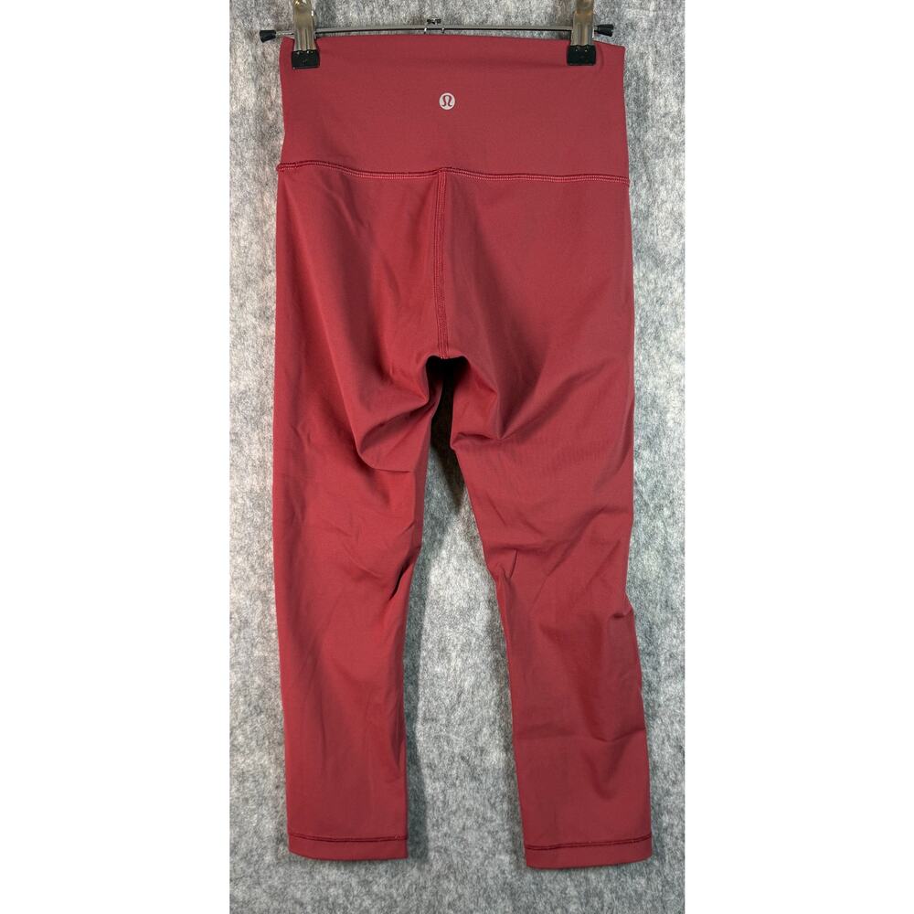 Lululemon Wunder Under Crop High Rise Sz 4 Chianti Luxstreme Leggings 21" Inseam - Picture 3 of 8